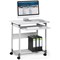 Durable System Adjustable Mobile PC Workstation Trolley, 750mm Wide, Grey