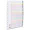 Concord Index Dividers, Extra Wide, 1-31, Multicoloured Tabs, A4, White