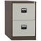 Trexus Foolscap Filing Cabinet, 2-Drawer, Brown & Cream