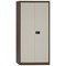 Trexus Tall Steel Storage Cupboard - Coffee & Cream