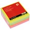 5 Star Sticky Notes Cube, 76x76mm, Neon Rainbow, 400 Notes