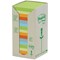 Post-it Recycled Notes Tower Pack, 76x76mm, Pastel Rainbow, Pack of 16