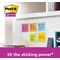 Post-it Super Sticky Notes, 76 x 76mm, Carnival, Pack of 6 x 90