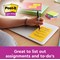 Post-it Notes Feint Ruled, 102 x 152mm, Yellow, Pack of 6 x 100 Notes