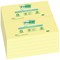 Post-it Recycled Notes, 76x127mm, Yellow, Pack of 12 x 100 Notes