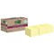 Post-it Super Sticky Recycled Notes Value Pack, 76 x 76mm, Yellow, Pack of 18 x 70 Notes