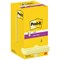 Post-it Super Sticky Z-Notes Display Pack, 76 x 76mm, Yellow, Pack of 12 x 90 Z-Notes