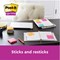 Post-it Super Sticky Notes Value Display Pack, 76 x 76mm, Carnival, Pack of 12 x 90 Notes