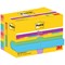 Post-it Super Sticky Display Pack, 76 x 76mm, Playful, Pack of 12 x 90