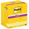 Post-it Super Sticky Notes Display Pack, 76 x 127mm, Yellow, Pack of 12 x 90 Notes