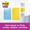 Post-it Notes Feint Ruled, 102 x 152mm, Rainbow Colours, Pack of 6 x 100 Notes