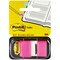 Post-it Index Flags, 25 x 43mm, Pink, Pack of 12(600 Flags in total)