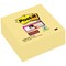 Post-it Super Sticky Note Cube, 76 x 76mm, Yellow, 270 Notes per Cube