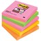 Post-it Super Sticky Notes, 76x76mm, Capetown, Pack of 5 x 90 Notes