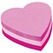 Post-it Heart Shaped Notes, 70 x 70mm, Pink, Pack of 12 x 225 Notes