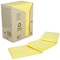 Post-it Recycled Notes, 76x127mm, 100 Sheets, Canary Yellow, Pack of 16