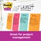 Post-it Super Sticky Meeting Notes, 148 x 98mm, Bright Colours, Pack of 4 of 45 Notes