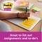 Post-it Super Sticky Meeting Notes, 200 x 149mm, Bright Colours, Pack of 4 of 45 Notes