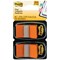 Post-it Index Tabs Dispenser with Orange Tabs, 25 x 43mm, Pack of 2(100 Flags in total)