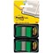 Post-it Index Tabs Dispenser with Green Tabs, 25 x 43mm, Pack of 2(100 Flags in total)