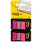 Post-it Index Tabs Dispenser with Pink Tabs, 25 x 43mm, Pack of 2(100 Flags in total)