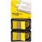 Post-it Index Tabs Dispenser with Yellow Tabs, 25 x 43mm, Pack of 2(100 Flags in total)