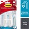 Command Bath Hook with Water Resistant Strips Medium Frosted Clear 2HK+2S Bath18
