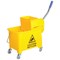 Mobile Mop Bucket with Handle, 20 Litre, Yellow
