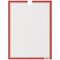 Durable Self Adhesive Document Holder, A4, Red, Pack of 5