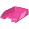 Leitz WOW Bright Stackable Letter Tray - Glossy Metallic Pink
