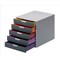 Durable Varicolor Stackable Desktop Drawer Set with 5 Drawers, A4