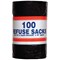 Big Value Refuse Sacks, Medium Duty, 92 Litre, 737x864mm, Black, Roll of 100