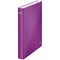 Leitz Wow Ring Binder, A4, 2 D-Ring, 25mm Capacity, Purple, Pack of 10