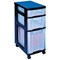 Really Useful Storage Towers, 3 x Assorted Litre Drawers, Black & Clear