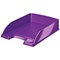 Leitz WOW Bright Stackable Letter Tray - Glossy Metallic Purple