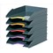 Durable Varicolor Eco Stackable Document Filing Letter Trays, A4, Grey, Pack of 5