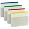 Post-it Strong Flat Index Filing Tabs, Six Each of 4 Colours, Assorted, Pack of 24 X 6