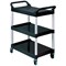 Rubbermaid 3 Tier Utility Cart - Black