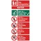 Stewart Superior Water Fire Extinguisher Safety Sign W100xH200mm Self-adhesive Vinyl