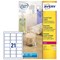 Avery Crystal Clear Durable Laser Labels, 21 per Sheet, 63.5x38.1mm, Transparent, L7782-25, 525 Labels