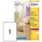 Avery Crystal Clear Durable Laser Labels, A4, 1 per Sheet, Transparent, L7784-25, 25 Labels