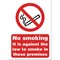 Stewart Superior No Smoking Sign 148x210mm (A5) White Self-adhesive Vinyl