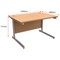 Trexus Contract Rectangular Desk / 1200mm Wide / Beech