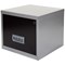 Pierre Henry Steel Cube Filing Cabinet, 1 Drawer, A4, Silver & Black