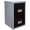 Pierre Henry A4 Filing Cabinet, 2-Drawer, Silver & Black