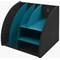Exacompta NeoDeco Desktop Organiser 282x356x282mm Black/Duck Blue (Each) -