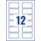 Avery Self Adhesive Name Badges 75 x 40 mm Laser Acetate Silk 240 Labels / 20 Sheets - L4782-20