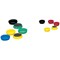 5 Star Round Plastic Covered Magnets, 25mm, Assorted, Pack of 10