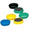 5 Star Round Plastic Covered Magnets, 30mm, Assorted, Pack of 10