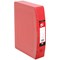 5 Star Plastic Box File, Twin Clip Lock, 70mm Spine, Foolscap, Red